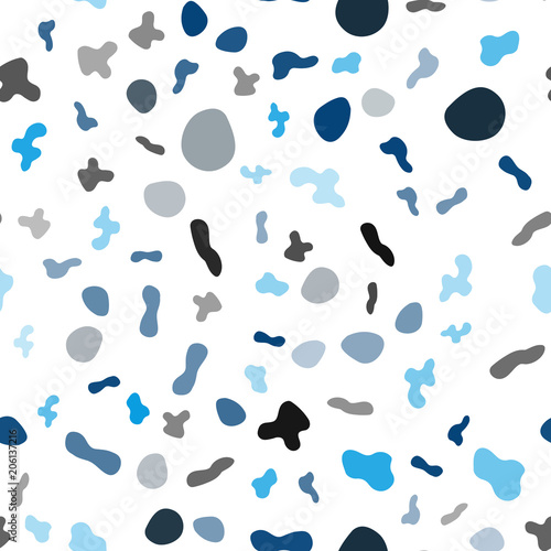 Light BLUE vector seamless pattern with bubble shapes.