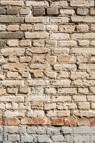 texture of the old wall of brick blocks  scattered brick and brickwork  architecture abstract background