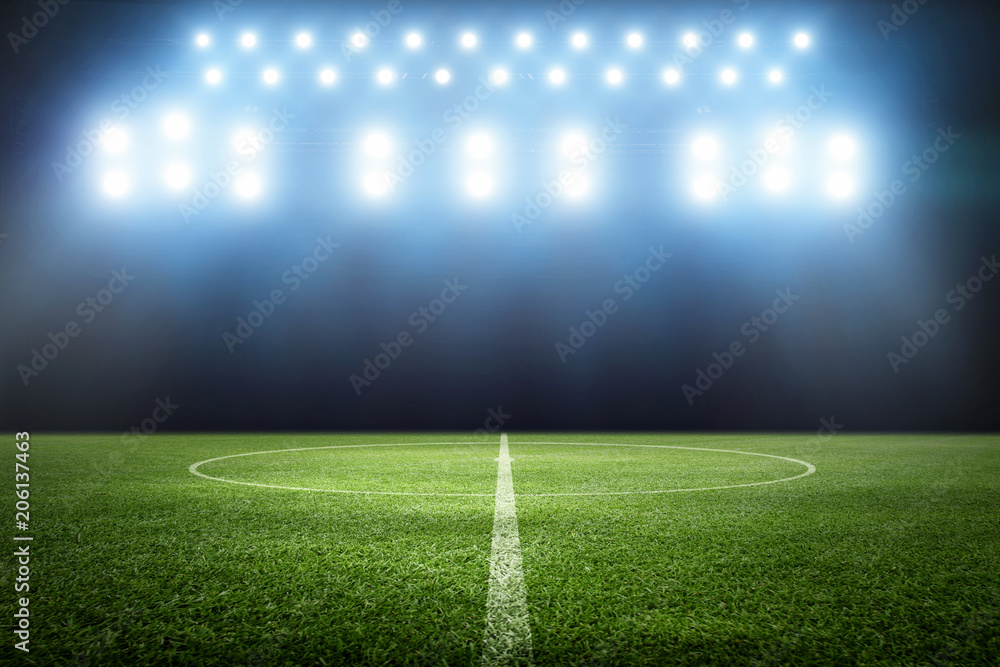 Obraz premium Piłka na boisku piłkarskim