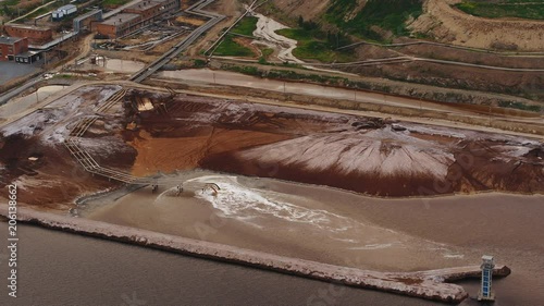 Aerial view ofIndustrial view at oil refinery plant form industry zone. Achinsk Alumina Combine 4k photo