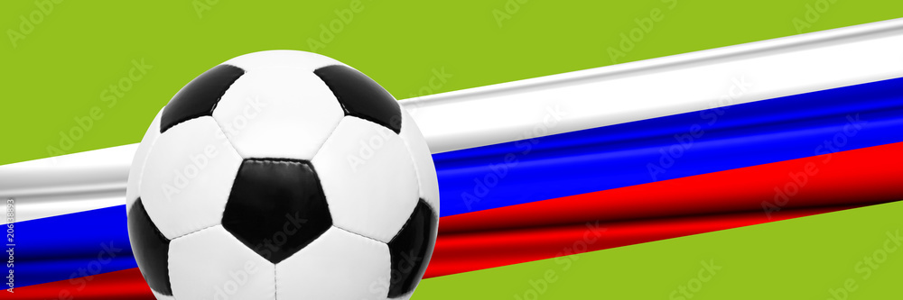 Fototapeta premium Ball auf dem Fussballplatz