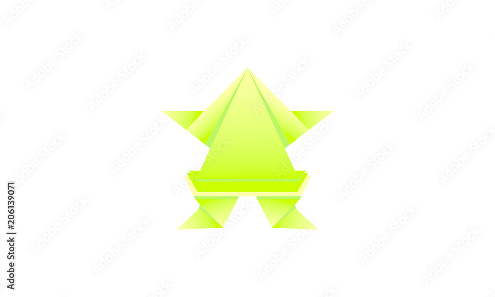 Obraz premium Frog origami logo