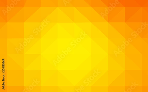 Light Orange vector polygon abstract backdrop.