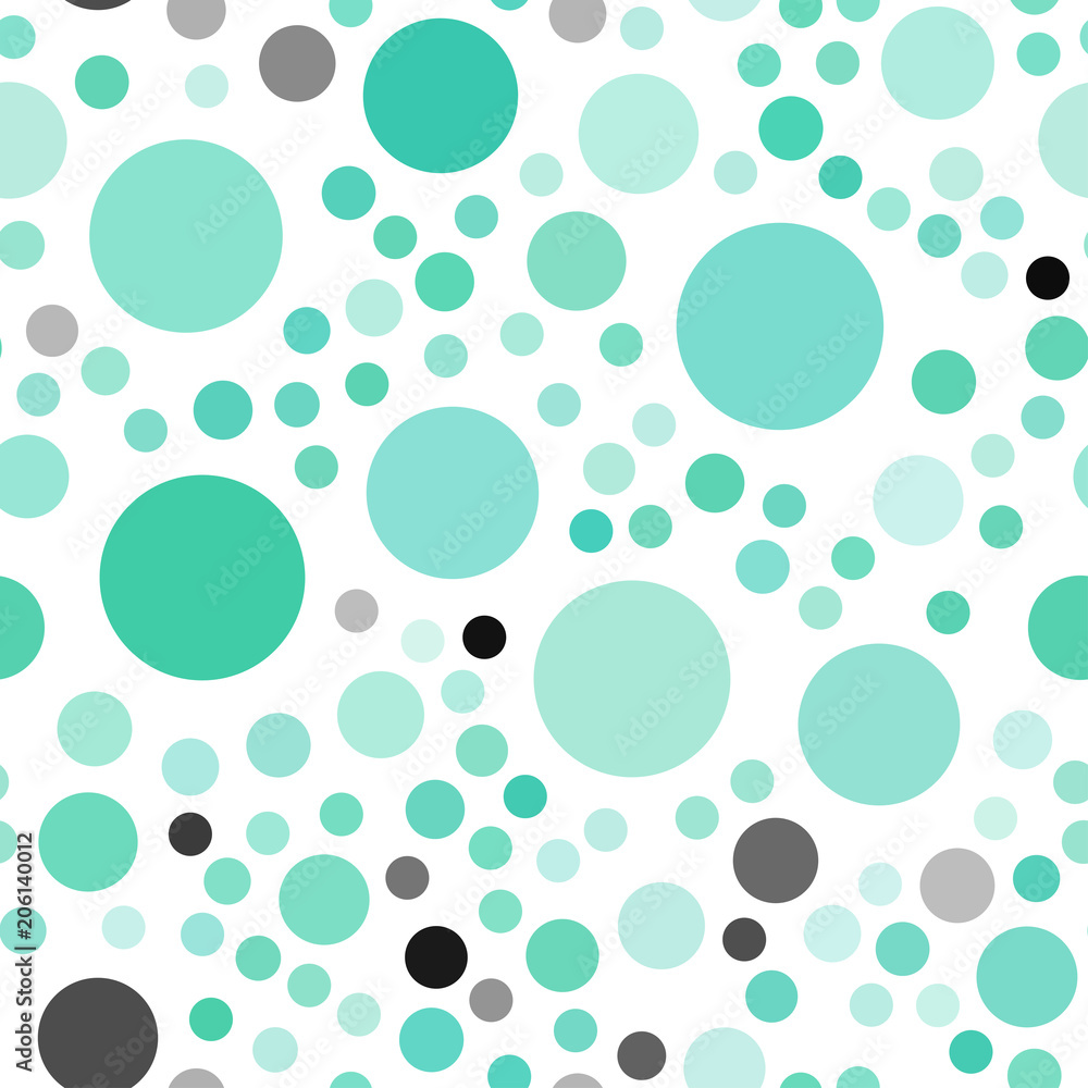 Light Green vector seamless background with bubbles. Light Green vector seamless background with bubbles.