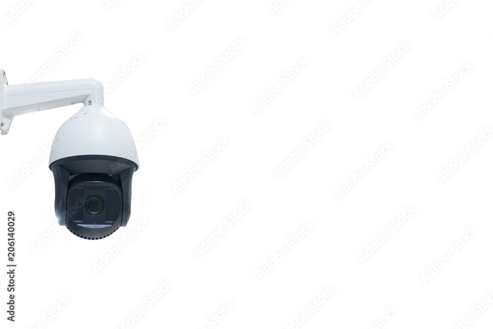 Security CCTV camera or surveillance system in office building Closed-circuit television,use video transmit a signal to a specific place on white background Security CCTV camera or surveillance system in office building Closed-circuit television,use video transmit a signal to a specific place on white background