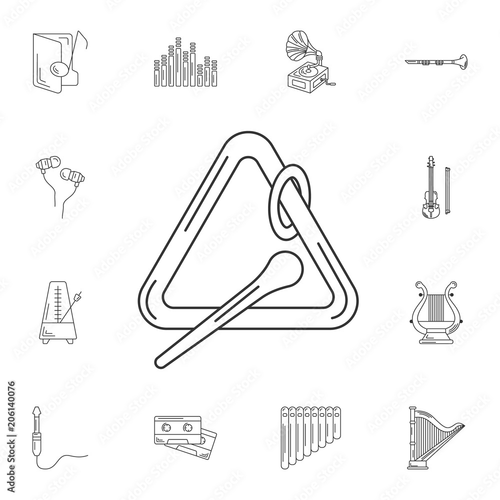 Fototapeta premium Triangle instrument icon. Simple element illustration. Triangle