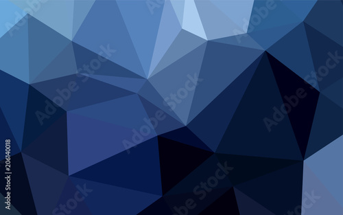 Fototapeta Naklejka Na Ścianę i Meble -  Dark BLUE vector polygonal background.