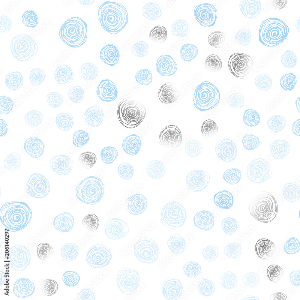 Fototapeta Light BLUE vector seamless doodle blurred pattern.