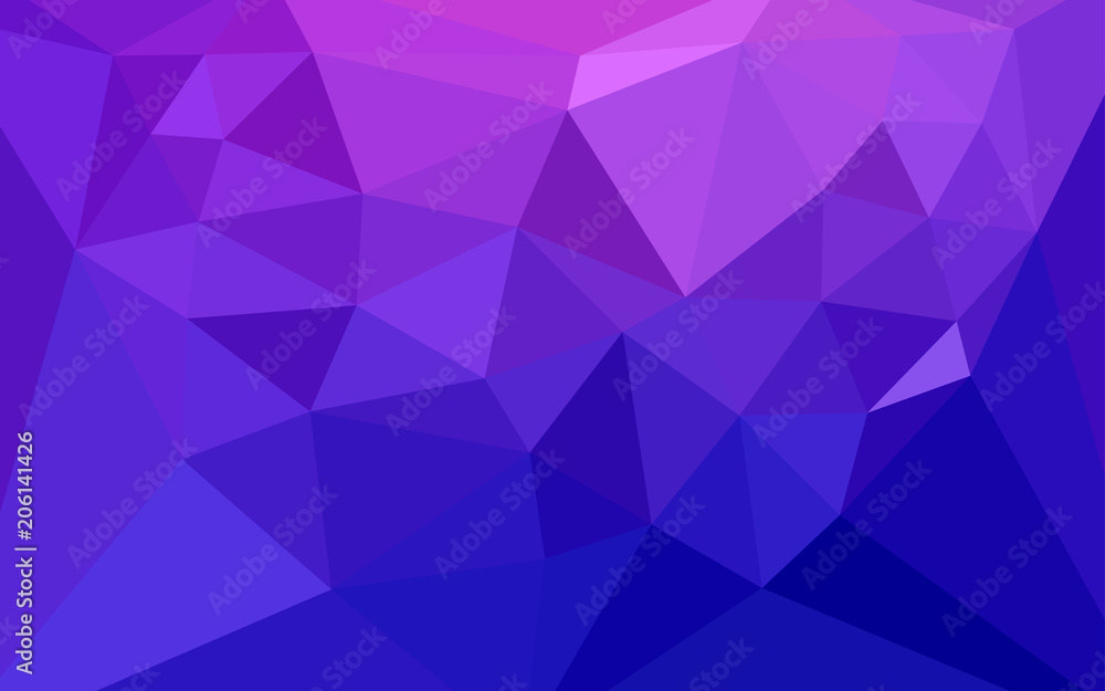 Light Pink, Blue vector low poly cover with a heart in a centre. Light Pink, Blue vector low poly cover with a heart in a centre.