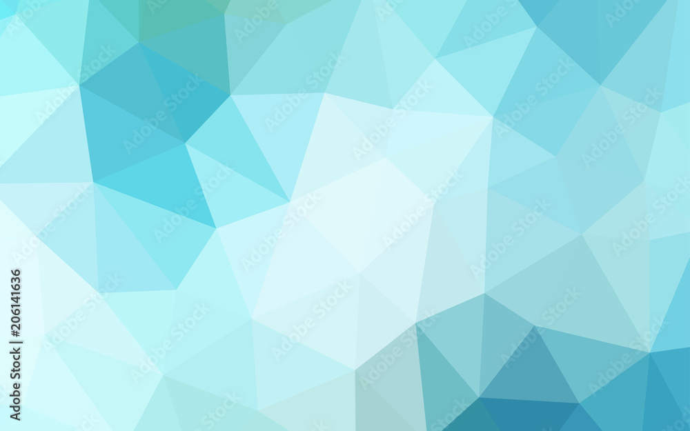 Fototapeta premium Light Blue, Green vector abstract polygonal pattern.
