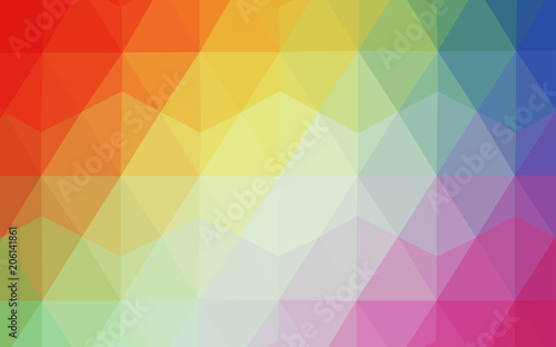Light Multicolor vector shining triangular layout.