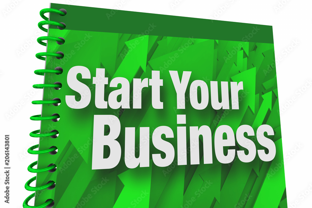 Start Your Business Book Instruction Manual New Company Entrepreneur 3d Illustration Start Your Business Book Instruction Manual New Company Entrepreneur 3d Illustration