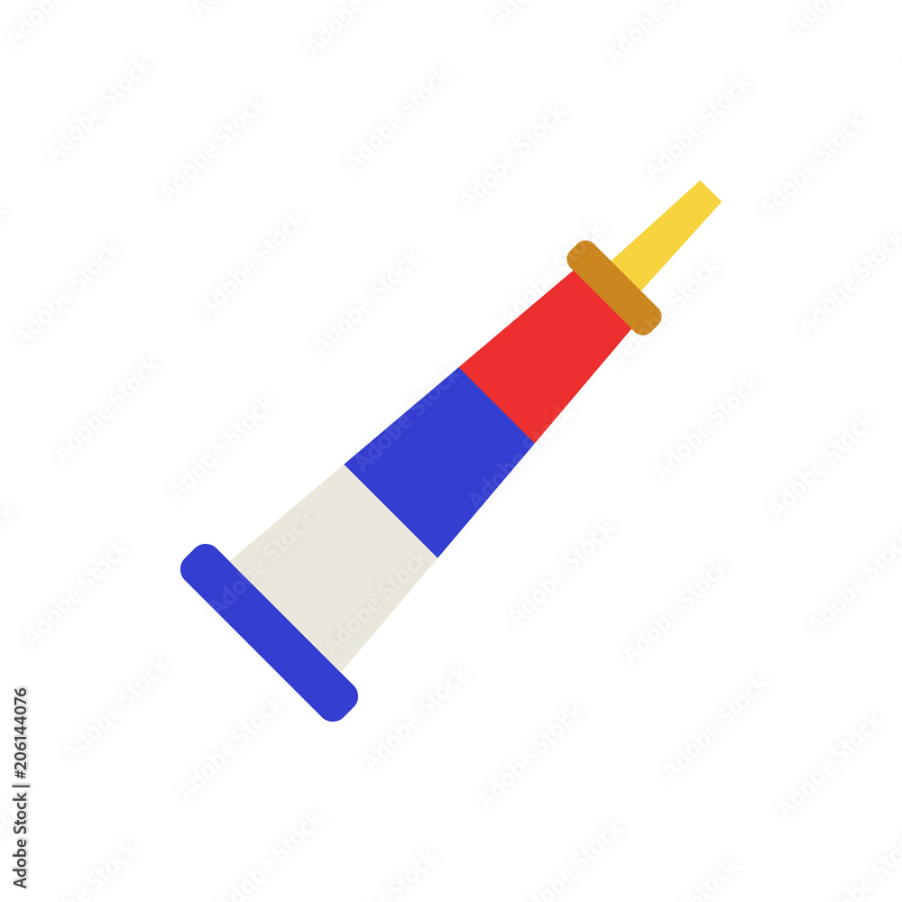fan pipe illustration. Element of fans accessory for mobile concept and web apps. Colored in Russian national flag fan pipe flat can be used for web and mobile fan pipe illustration. Element of fans accessory for mobile concept and web apps. Colored in Russian national flag fan pipe flat can be used for web and mobile