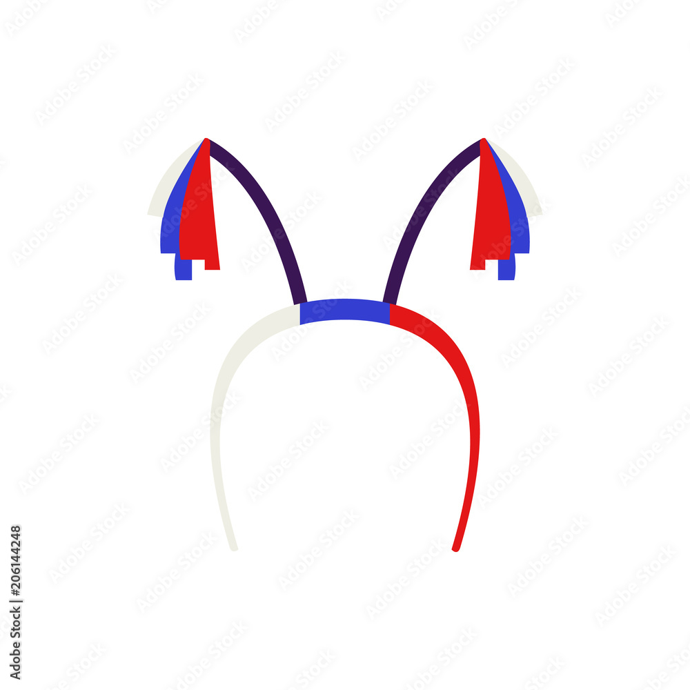 fan hair band illustration. Element of fans accessory for mobile concept and web apps. Colored in Russian national flag fan hair band flat can be used for web and mobile fan hair band illustration. Element of fans accessory for mobile concept and web apps. Colored in Russian national flag fan hair band flat can be used for web and mobile