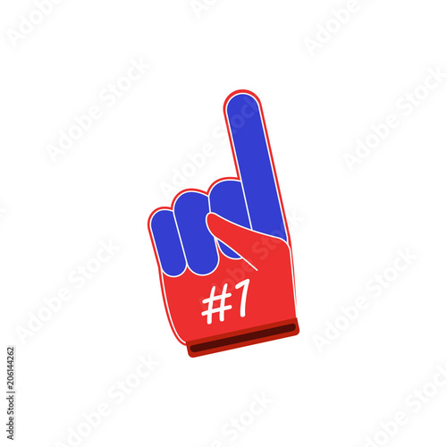 fan fan foam hand illustration. Element of fans accessory for mobile concept and web apps. Colored in Russian national flag fan fan foam hand flat can be used for web and mobile
