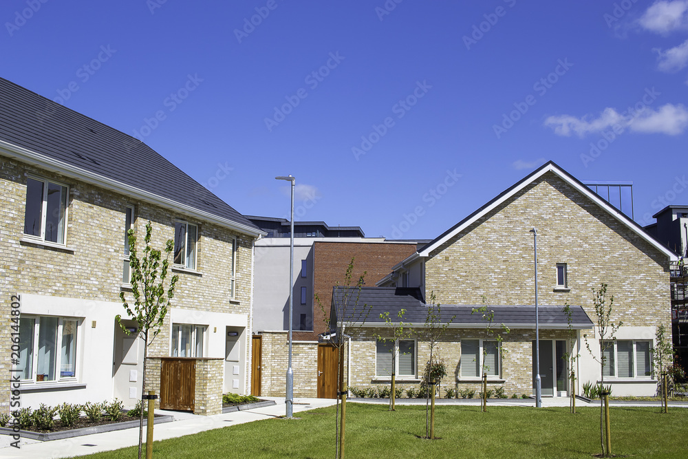 Fototapeta premium New Residential Royal Canal Park, Dublin