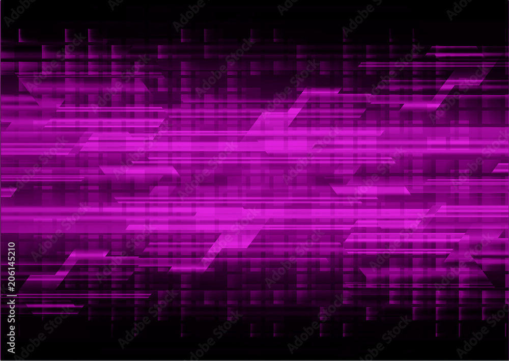 binary circuit board future technology, purple cyber security concept background, abstract hi speed digital internet.motion move blur. pixel vector