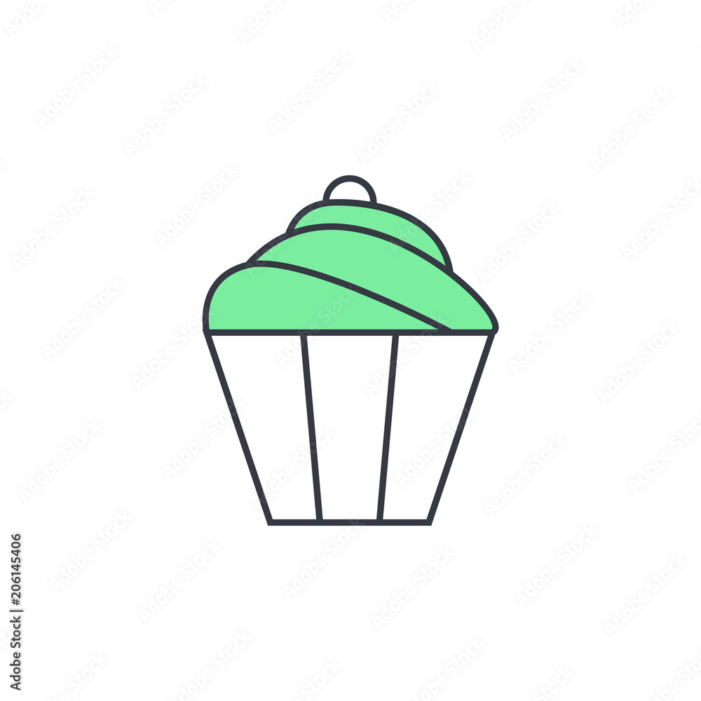cake icon. Element of web icon with one color for mobile concept and web apps. Thin line cake icon can be used for web and mobile. Premium icon