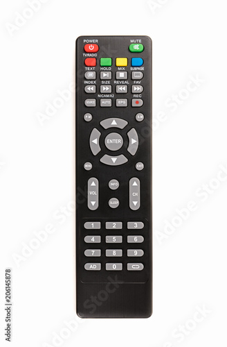 TV remote isolated on white background.