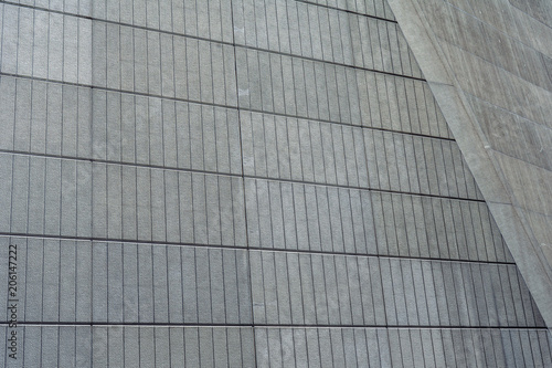 a huge concrete angular wall