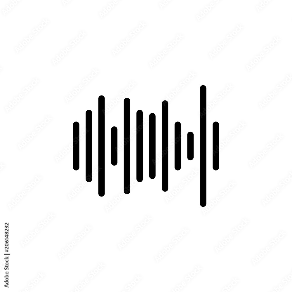 sound wave icon. Element of web icon with one color for mobile concept and web apps. Isolated sound wave icon can be used for web and mobile sound wave icon. Element of web icon with one color for mobile concept and web apps. Isolated sound wave icon can be used for web and mobile