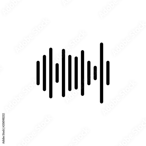 sound wave icon. Element of web icon with one color for mobile concept and web apps. Isolated sound wave icon can be used for web and mobile