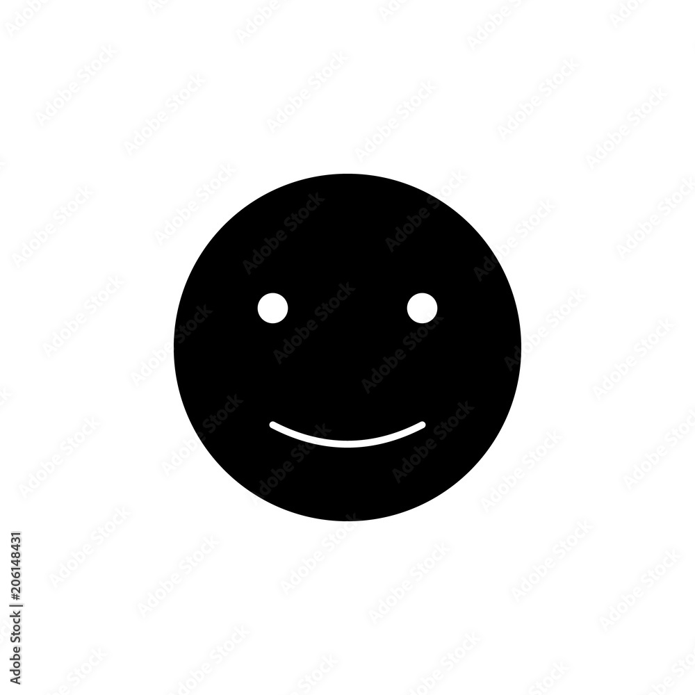 Fototapeta premium joyful smiley icon. Element of web icon with one color for mobile concept and web apps. Isolated joyful smiley icon can be used for web and mobile