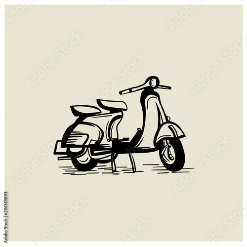Hand Drawn Motorcycle vector illustration