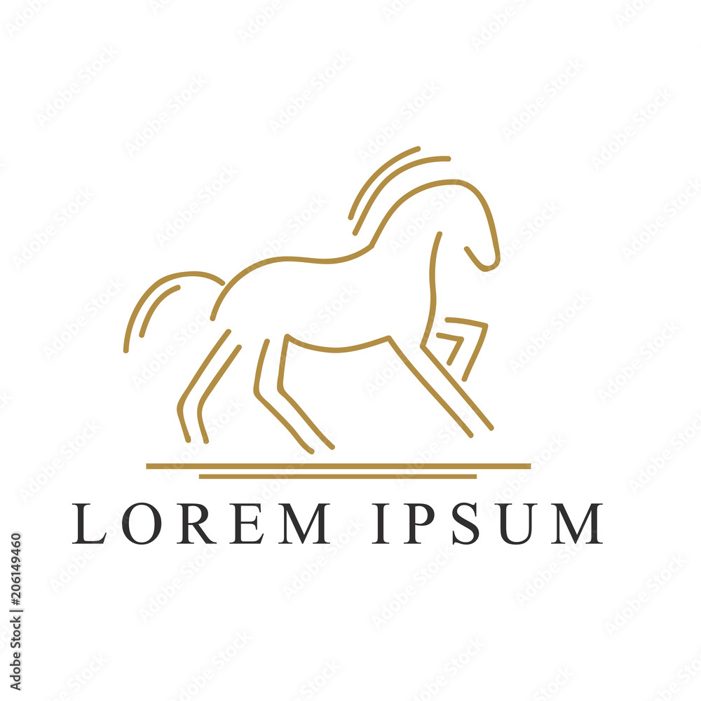 horse logo design. minimalist outline horse logo horse logo design. minimalist outline horse logo
