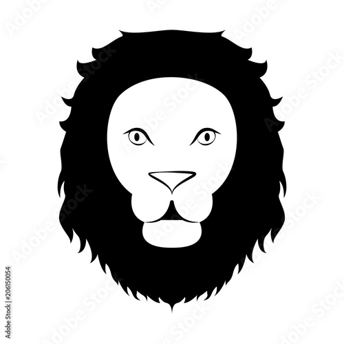 Fototapeta Naklejka Na Ścianę i Meble -  Isolated silhouette of a lion