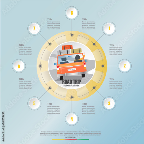 road trip  business infographic