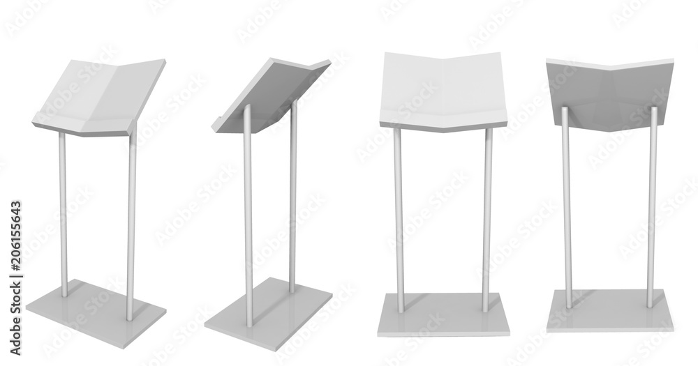 Outdoor Lockable Menu Stand . 3d illustration Outdoor Lockable Menu Stand . 3d illustration