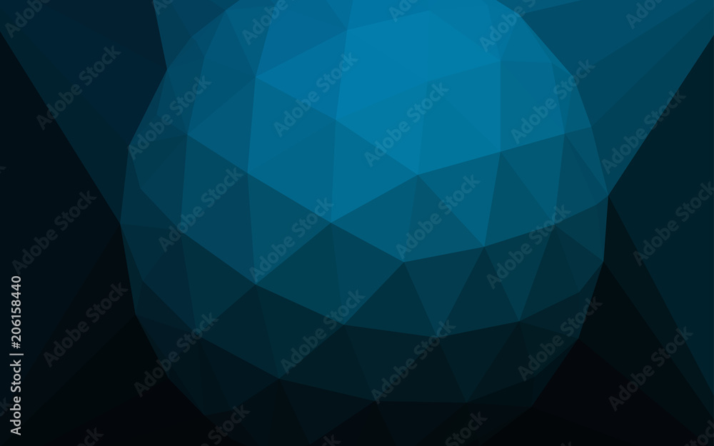 Obraz premium Dark BLUE vector abstract mosaic backdrop with a diamond.