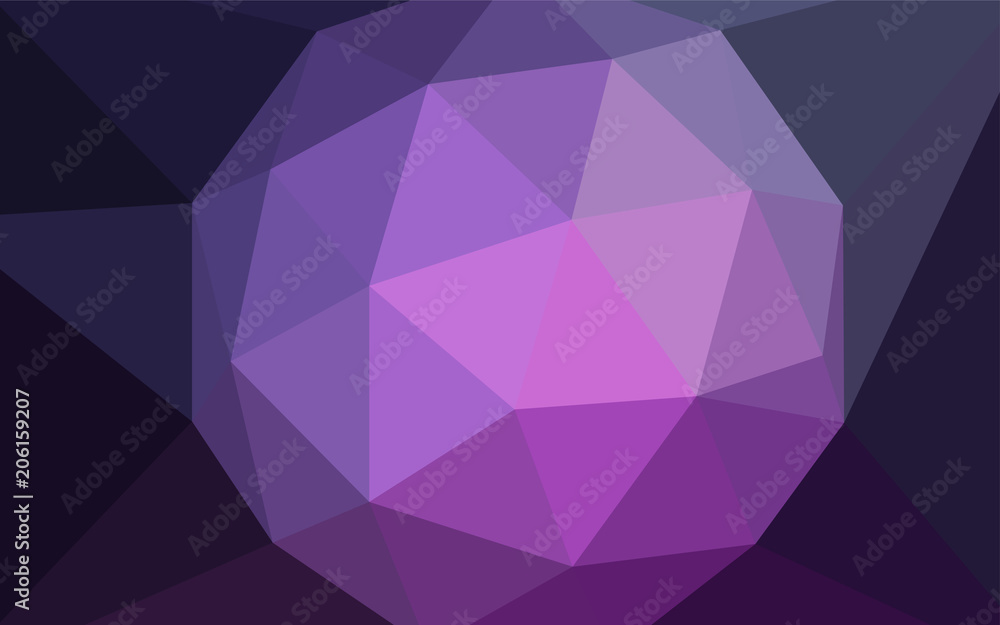 Fototapeta premium Dark Purple, Pink vector abstract polygonal background.