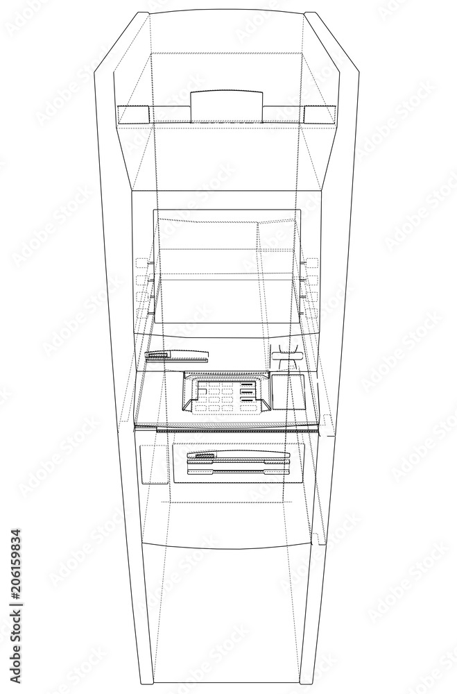 ATM bank cash machine concept