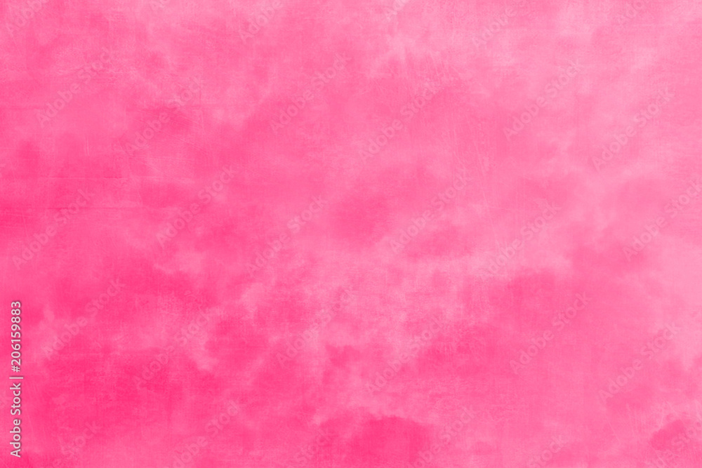 Pink water color paint wall Background with dust oil stain texture