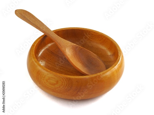 Bowl and wooden spoon