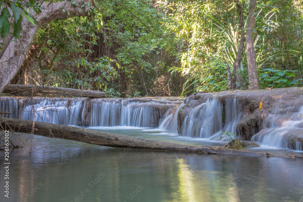 River and waterfalls in Kanchanburi River and waterfalls in Kanchanburi