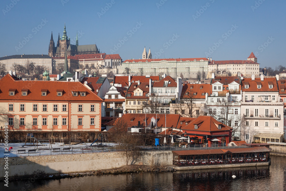 Red roofs of Prague Castle