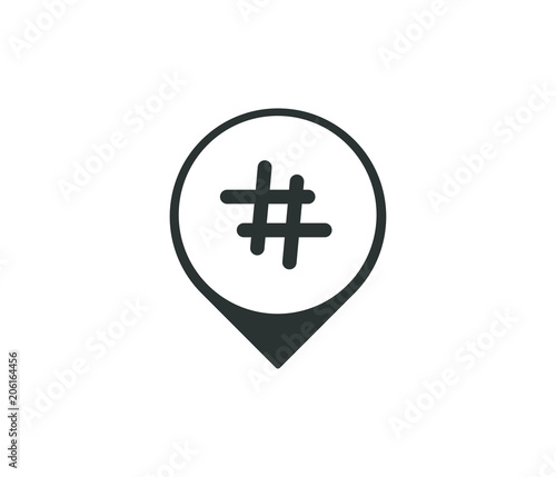Hashtag location icon