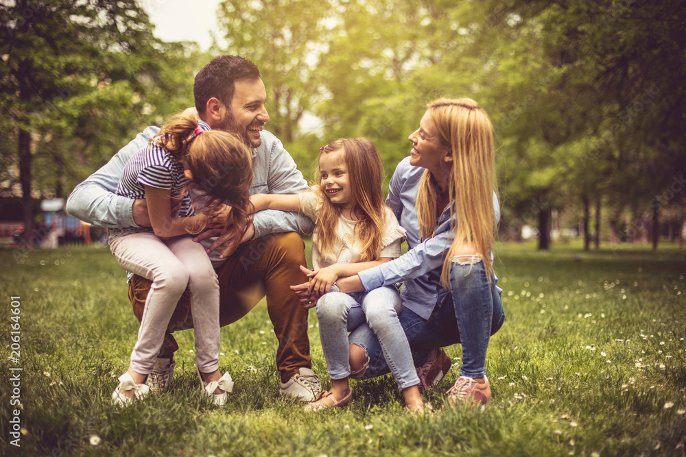 Cheerfully family. Cheerfully family.