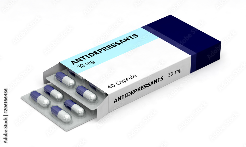 antidépresseur médicaments boite Illustration Stock | Adobe Stock