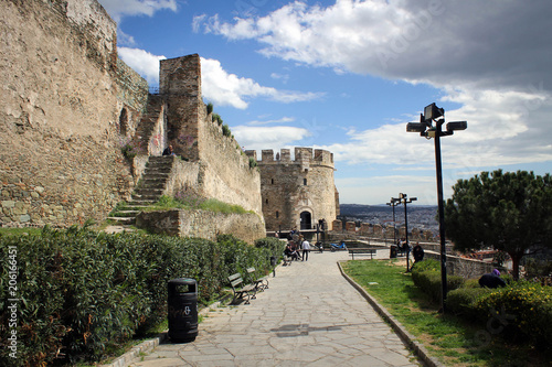 Ancient Walls near Trigoniou Tower of Thessaloniki, Greece