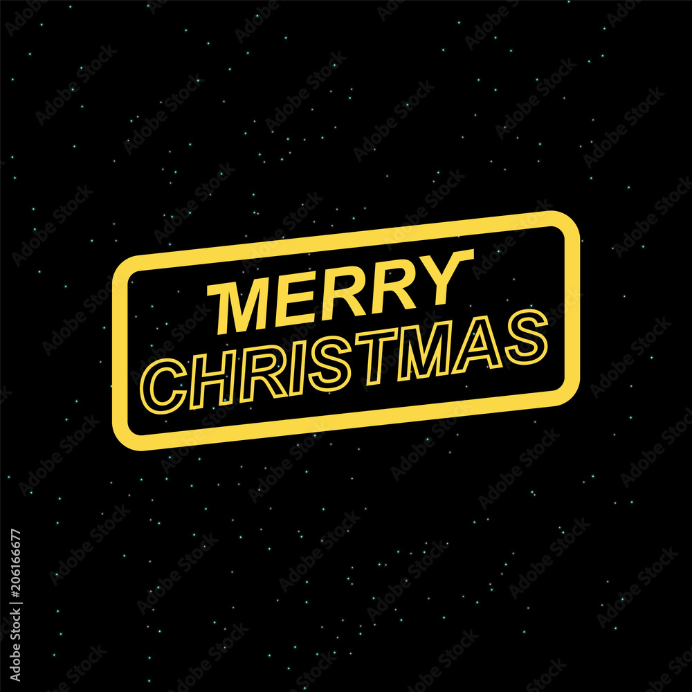 Merry Christmas for your seasonal leaflets and greeting cards or Christmas themed invitations in the style of stars and wars.
