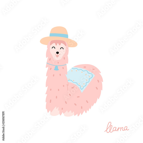 Vector illustration of  llama