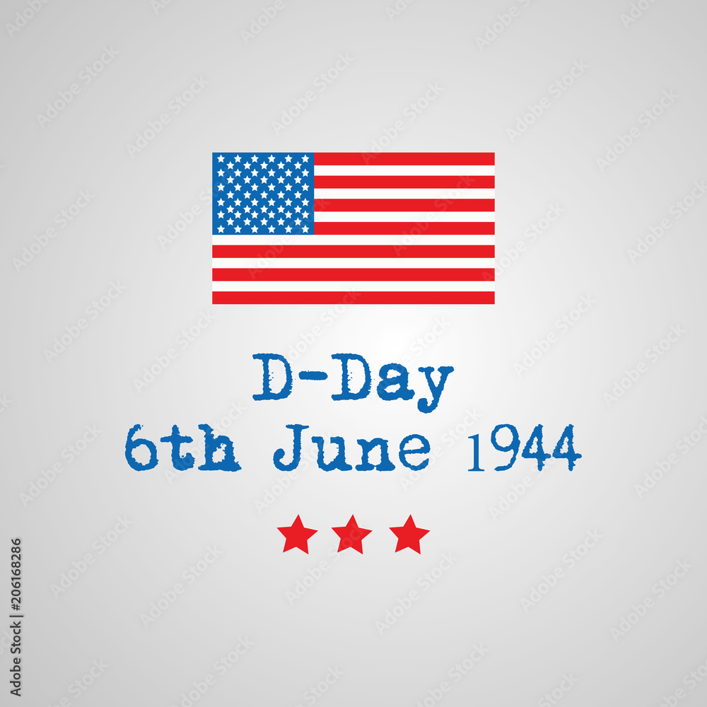 Illustration of U.S.A D-Day background Illustration of U.S.A D-Day background