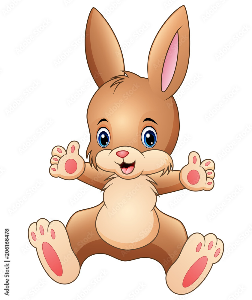 Happy rabbit cartoon