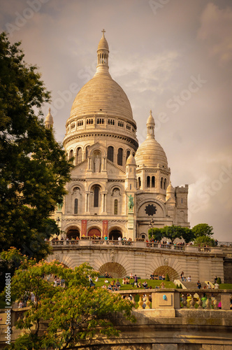 The Famous Sacre Coeur Basilica Overhanging Paris from the Mound Montmartre © Xavier