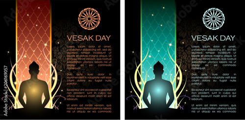 Abstract of Vesak Day. That's one sign of Buddism especially The Lord Buddha. Buddhists around the world called The Meditation Day and Buddha Jayanti Day.