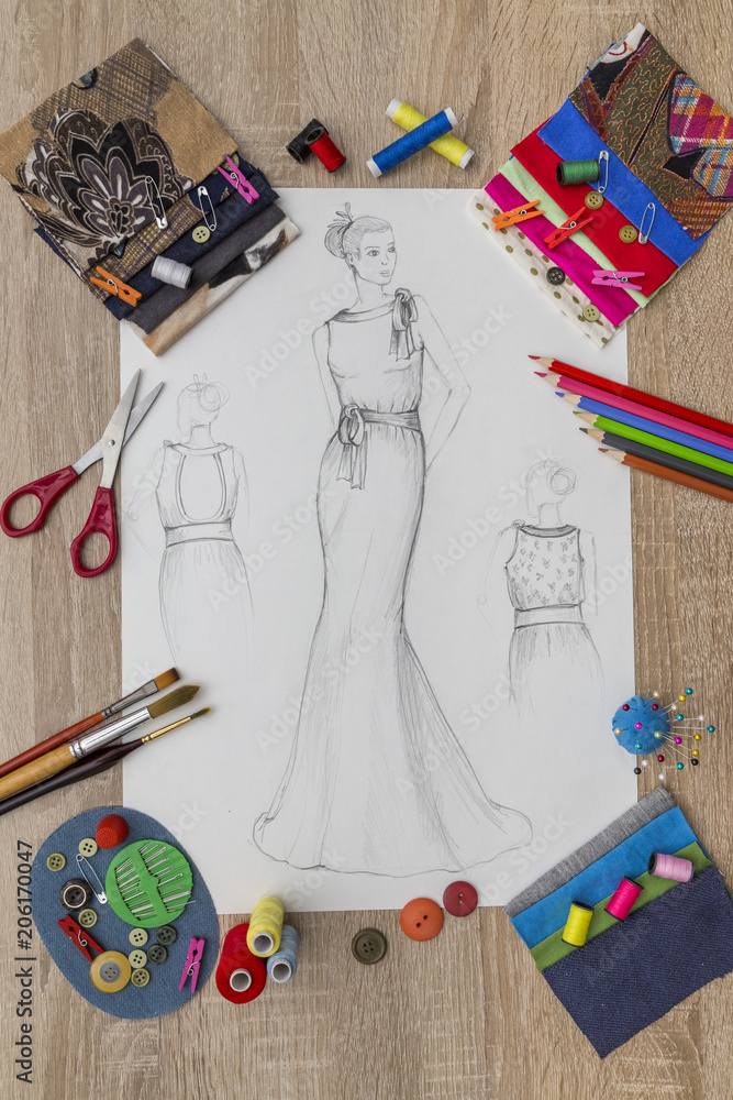 Fashion design of the dress with emphasis on the strong interrelation... |  Download Scientific Diagram